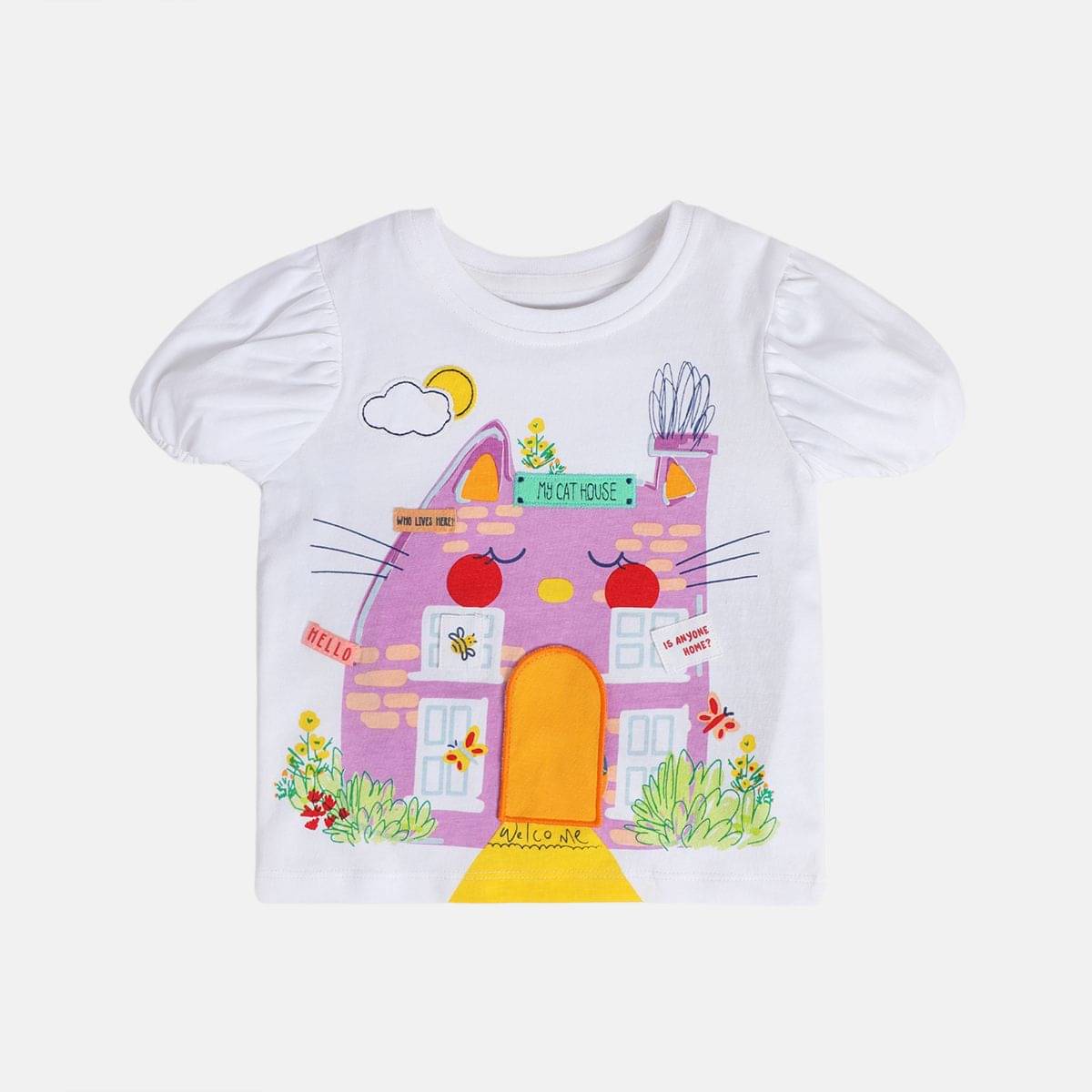     			MINI KLUB Pack of 1 Baby Girls Cotton Top ( White )