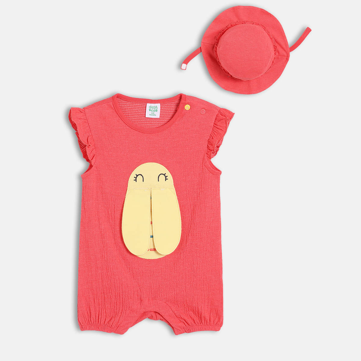     			MINI KLUB Pack of 1 Baby Girls Cotton Rompers ( Red )