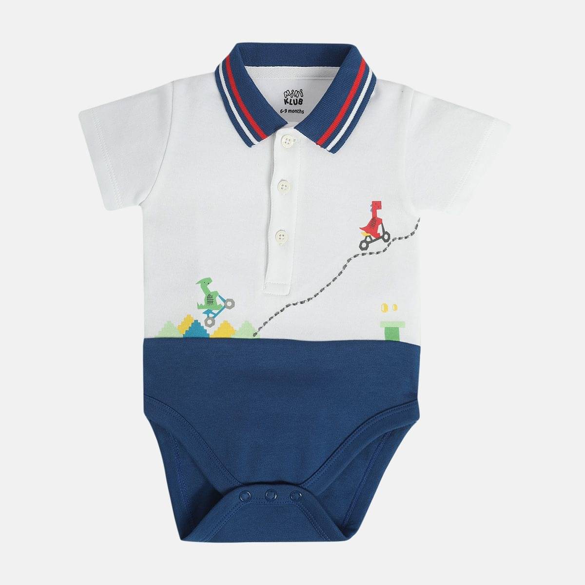     			MINI KLUB Pack of 1 Baby Boys Cotton Bodysuit ( Multicolor )