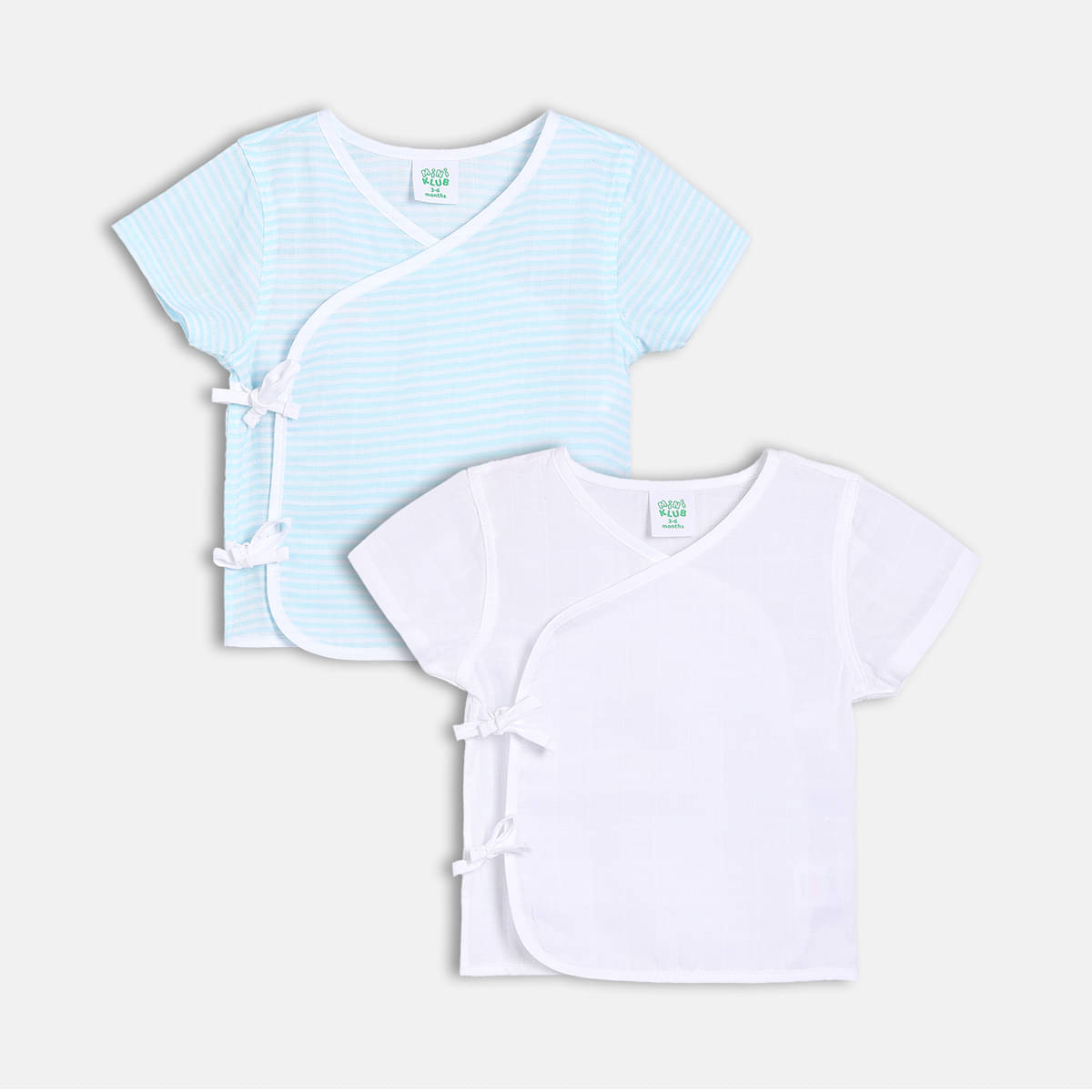     			MINI KLUB Pack of 2 Baby Boys Cotton Shirt ( White )