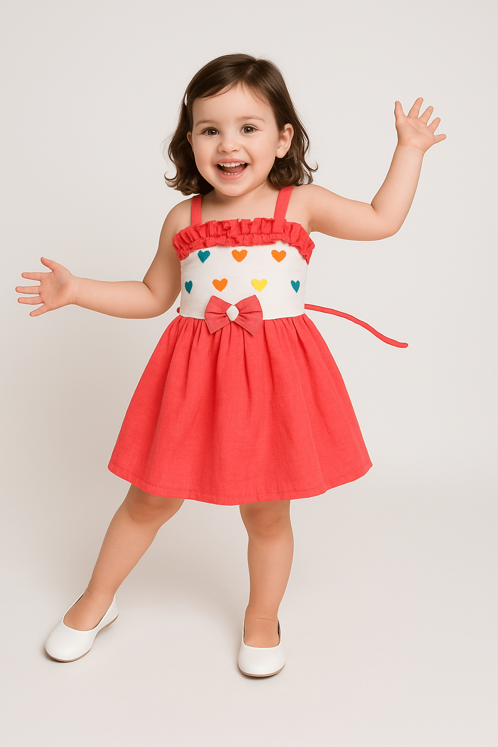 MODESTYLE Cotton Blend Frock For Baby Girls ( Pack of 1 , Pink ) MODESTYLE Cotton Blend Frock For Baby Girls ( Pack of 1 , Pink )