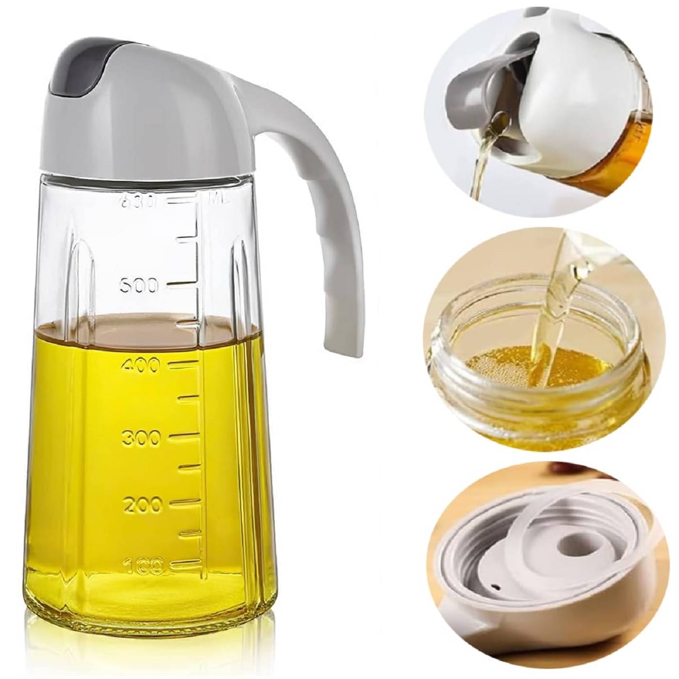     			Magnique Glass Multicolor Oil Container ( Set of 1 )