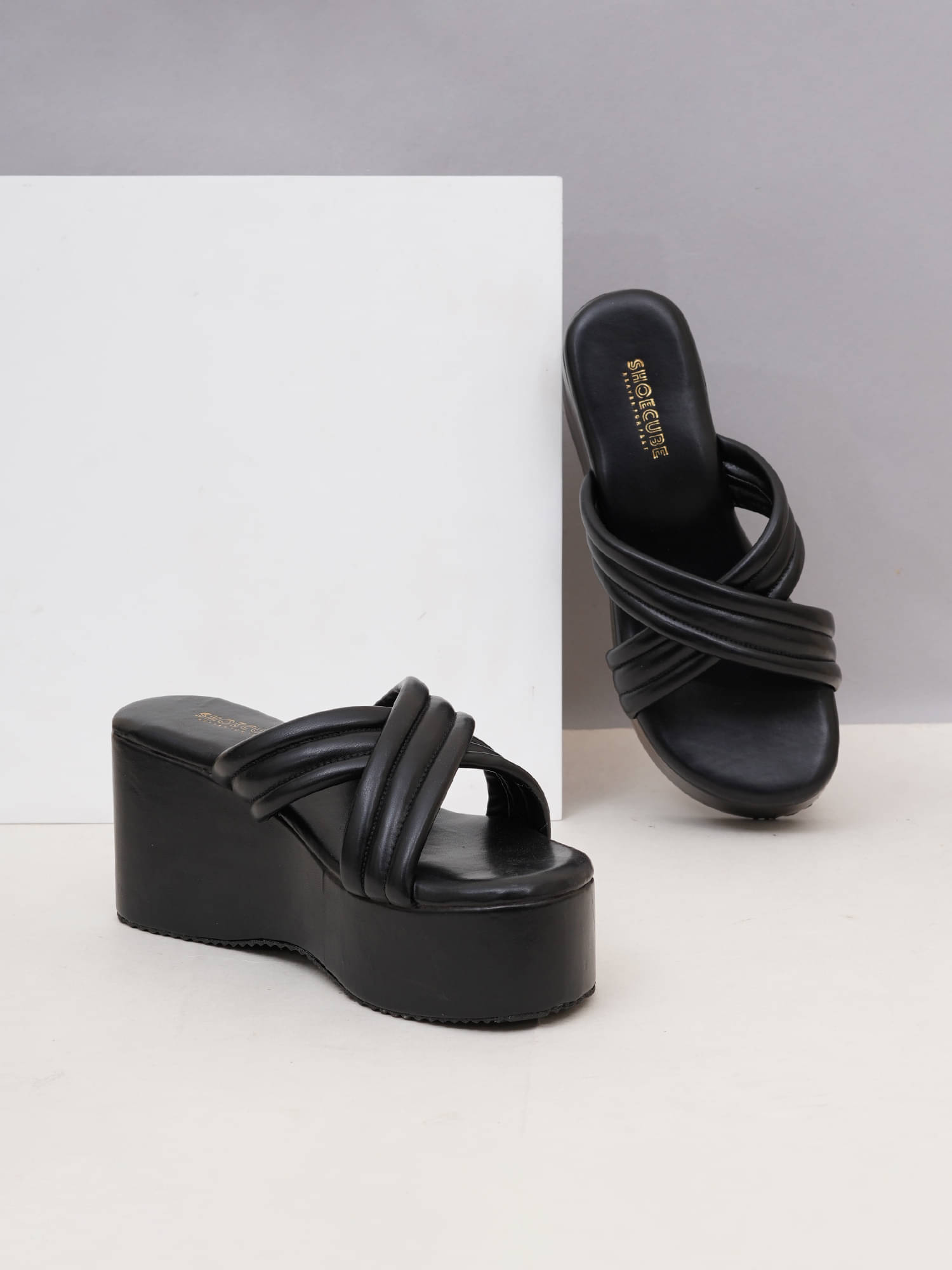     			PLANET WALK Black Women's Sandal Heels