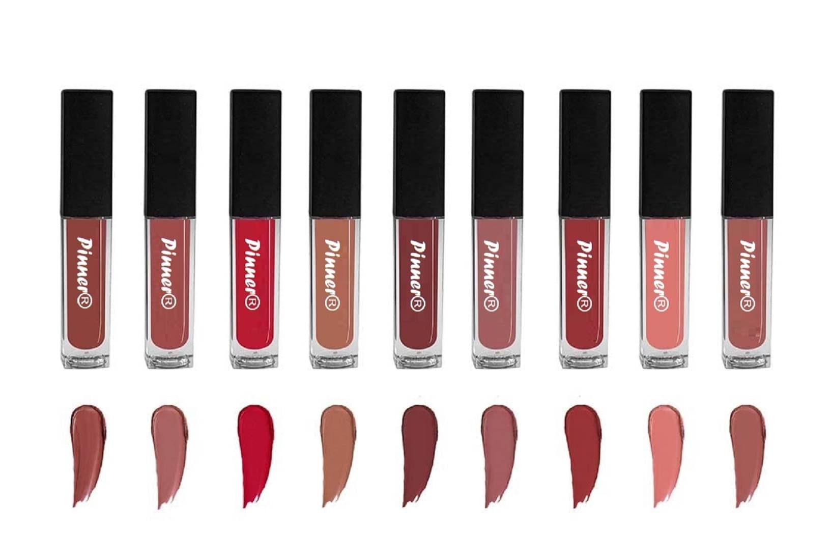     			Pinner Multi Matte Waterproof Liquid Lipstick ( Pack of 10 )