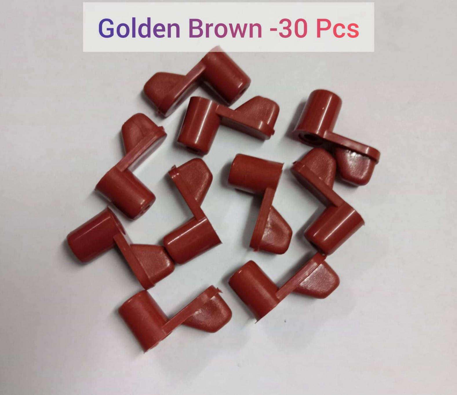     			Plastic Stoppers for Mosquito Net Window,Colour-Golden Brown (30 Pcs)