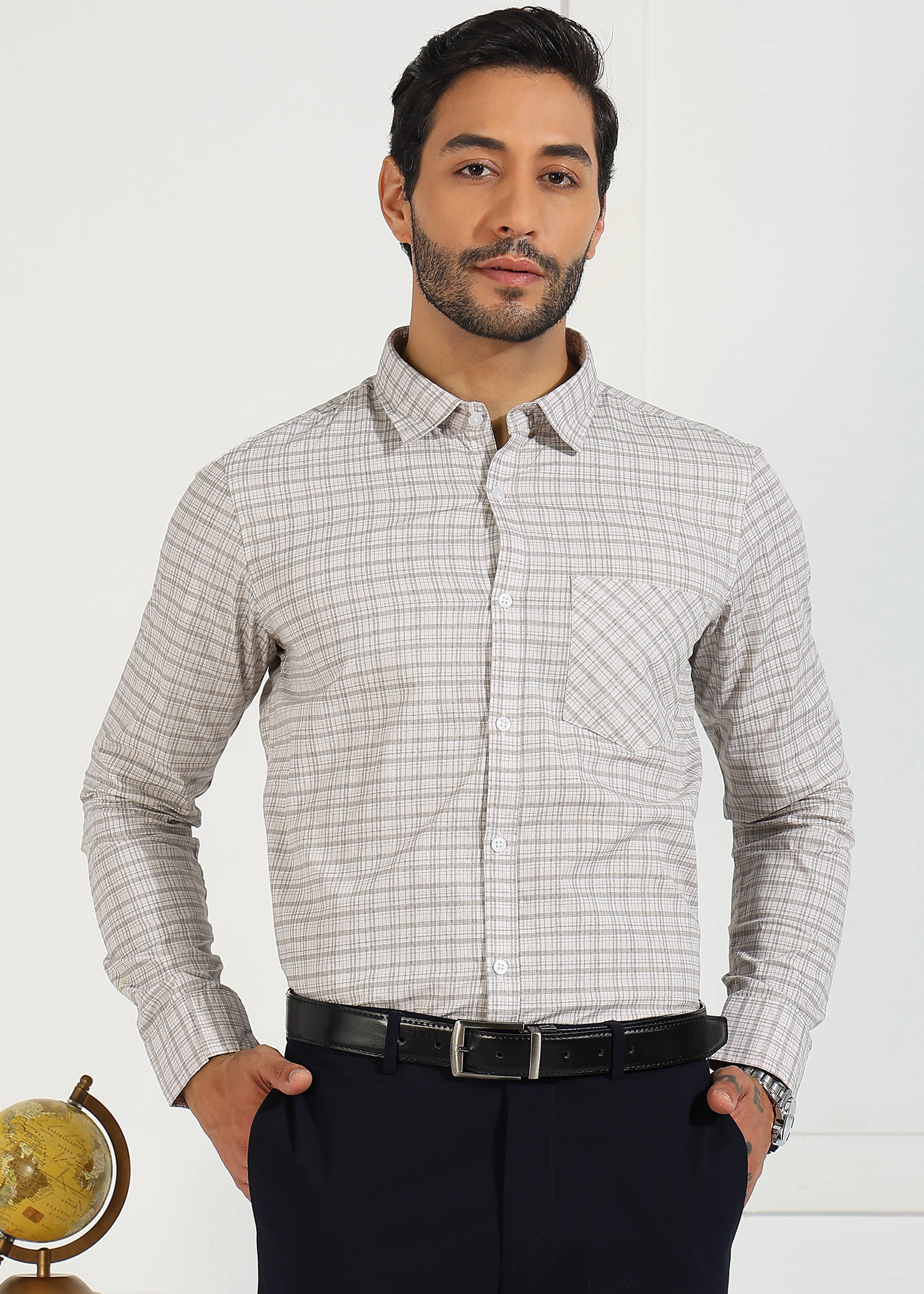 REEPOLLY 100% Cotton Regular Fit Printed Full Sleeves Men's Casual Shirt - Cream ( Pack of 1 ) REEPOLLY 100% Cotton Regular Fit Printed Full Sleeves Men's Casual Shirt - Cream ( Pack of 1 )