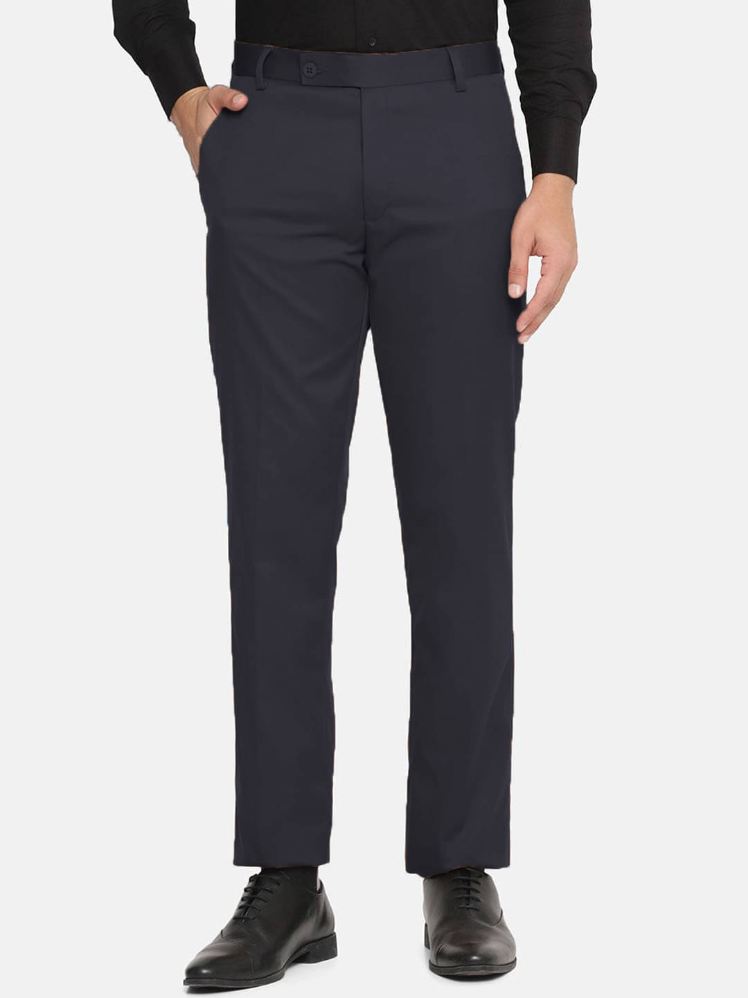     			STREETVIBES Regular Flat Men's Formal Trouser - Navy Blue ( Pack of 1 )