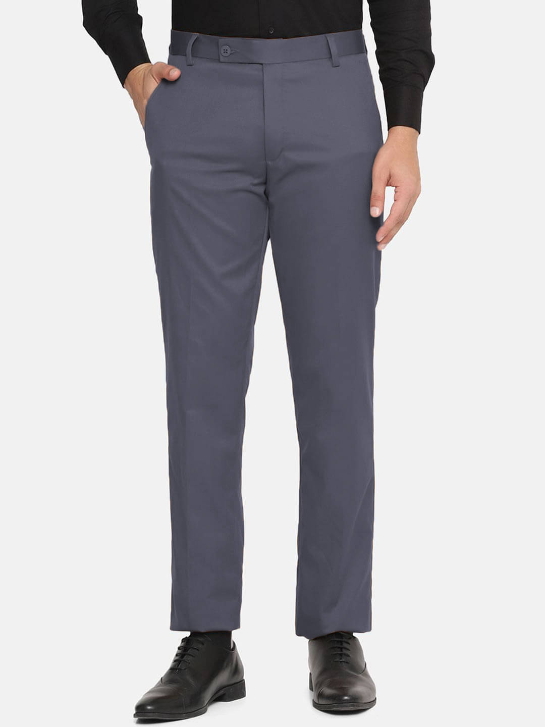     			STREETVIBES Regular Flat Men's Formal Trouser - Grey ( Pack of 1 )