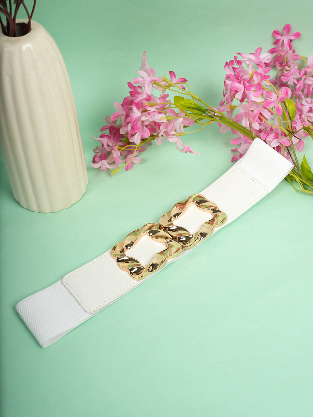     			STYLE SHOES Fabric Women's Stretchable Belt ( Pack of 1 )
