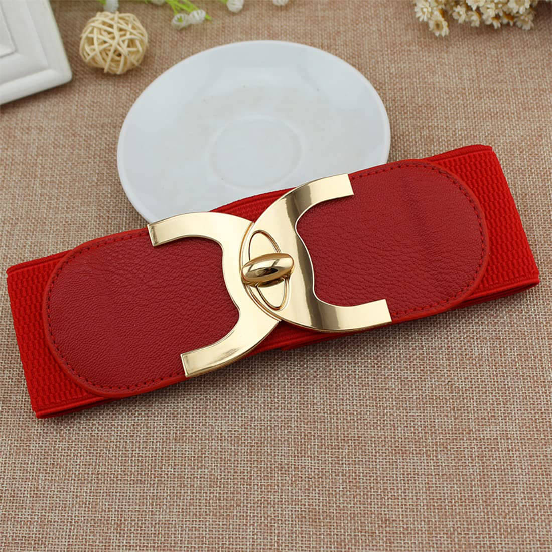     			STYLE SHOES Fabric Women's Stretchable Belt ( Pack of 1 )
