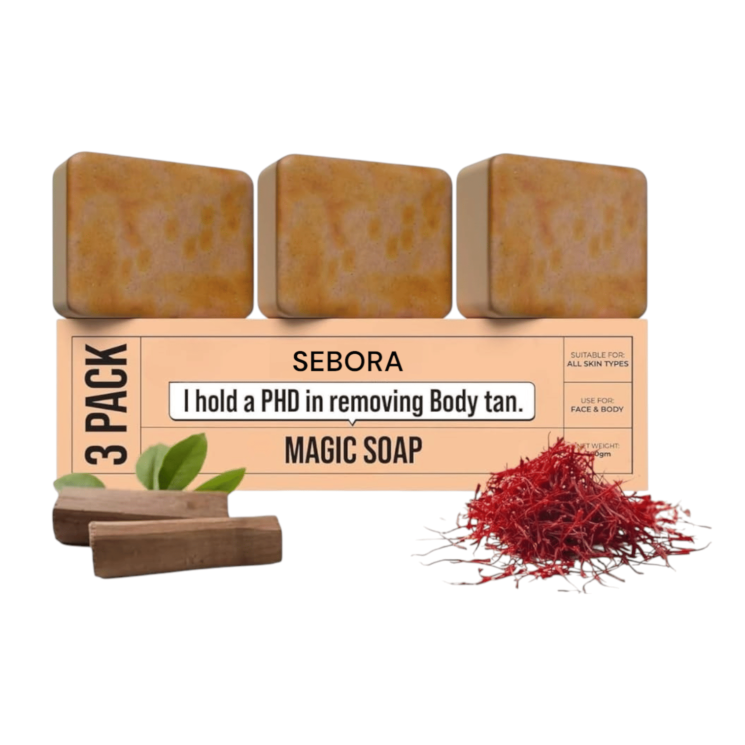 Sebora Skin Whitening Sandalwood & Saffron soap Magic Bathing Bar for All Skin Type ( Pack of 3 ) Sebora Skin Whitening Sandalwood & Saffron soap Magic Bathing Bar for All Skin Type ( Pack of 3 )