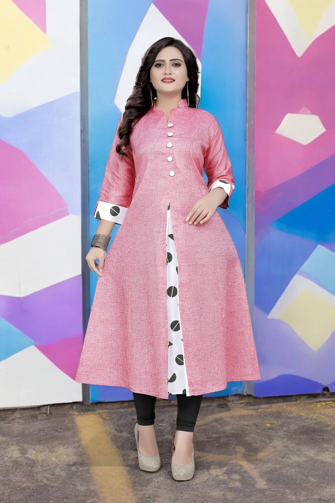     			TEXPA FASHION Women Cotton Striped A-line Kurti ( Multicolor )