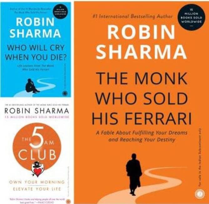 The Monk Who Sold His Ferrari + 5 Am Club + Who Will Cry When You Die     			The Monk Who Sold His Ferrari + 5 Am Club + Who Will Cry When You Die