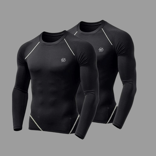 Urboholic Black Nylon Slim Fit Men's Sports T-Shirt ( Pack of 2 ) Urboholic Black Nylon Slim Fit Men's Sports T-Shirt ( Pack of 2 )