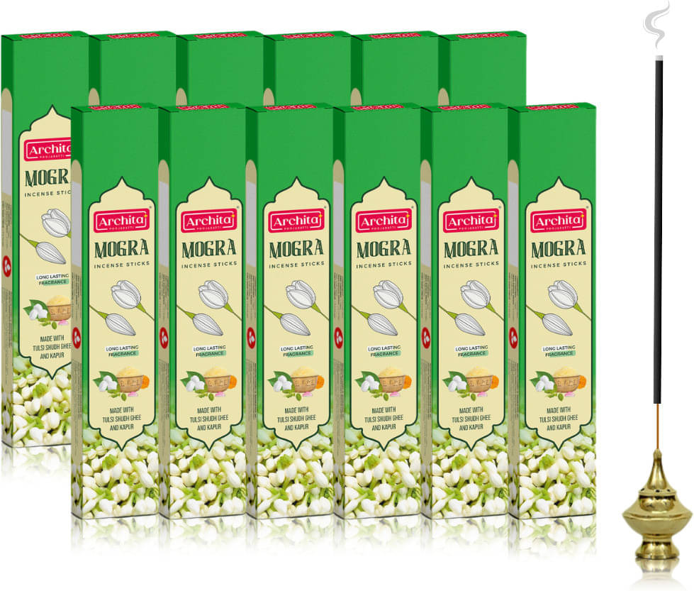 archita poojabatti Incense Dhoop Sticks Mogra 10 gm ( Pack of 12 ) archita poojabatti Incense Dhoop Sticks Mogra 10 gm ( Pack of 12 )