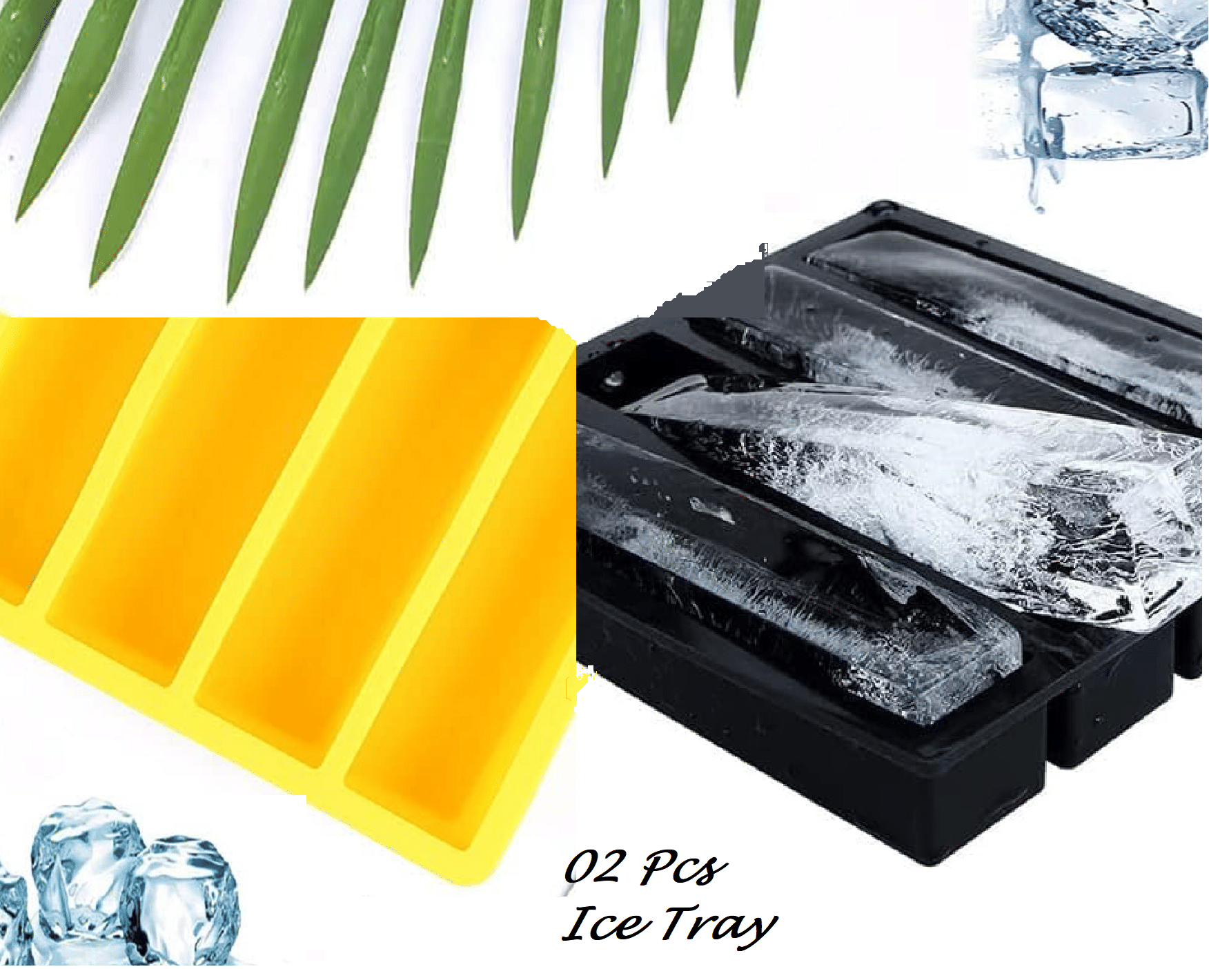 forral 02 Pcs Ice Simple Usage Smooth Surface Fadeless Stretchy Tear- Ice Making for Party, Home, Bar forral 02 Pcs Ice Simple Usage Smooth Surface Fadeless Stretchy Tear- Ice Making for Party, Home, Bar