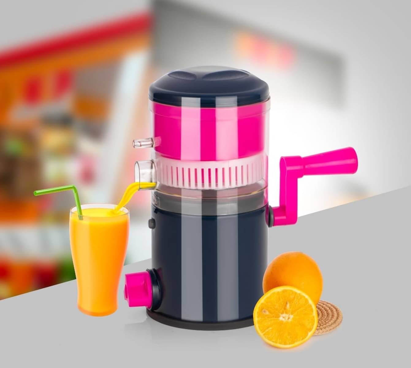 iView Kitchenware Plastic Vacuum Base Portable Fruit & Vegetable Manually Hand Juicer Set Of 1 PIC iView Kitchenware Plastic Vacuum Base Portable Fruit & Vegetable Manually Hand Juicer Set Of 1 PIC