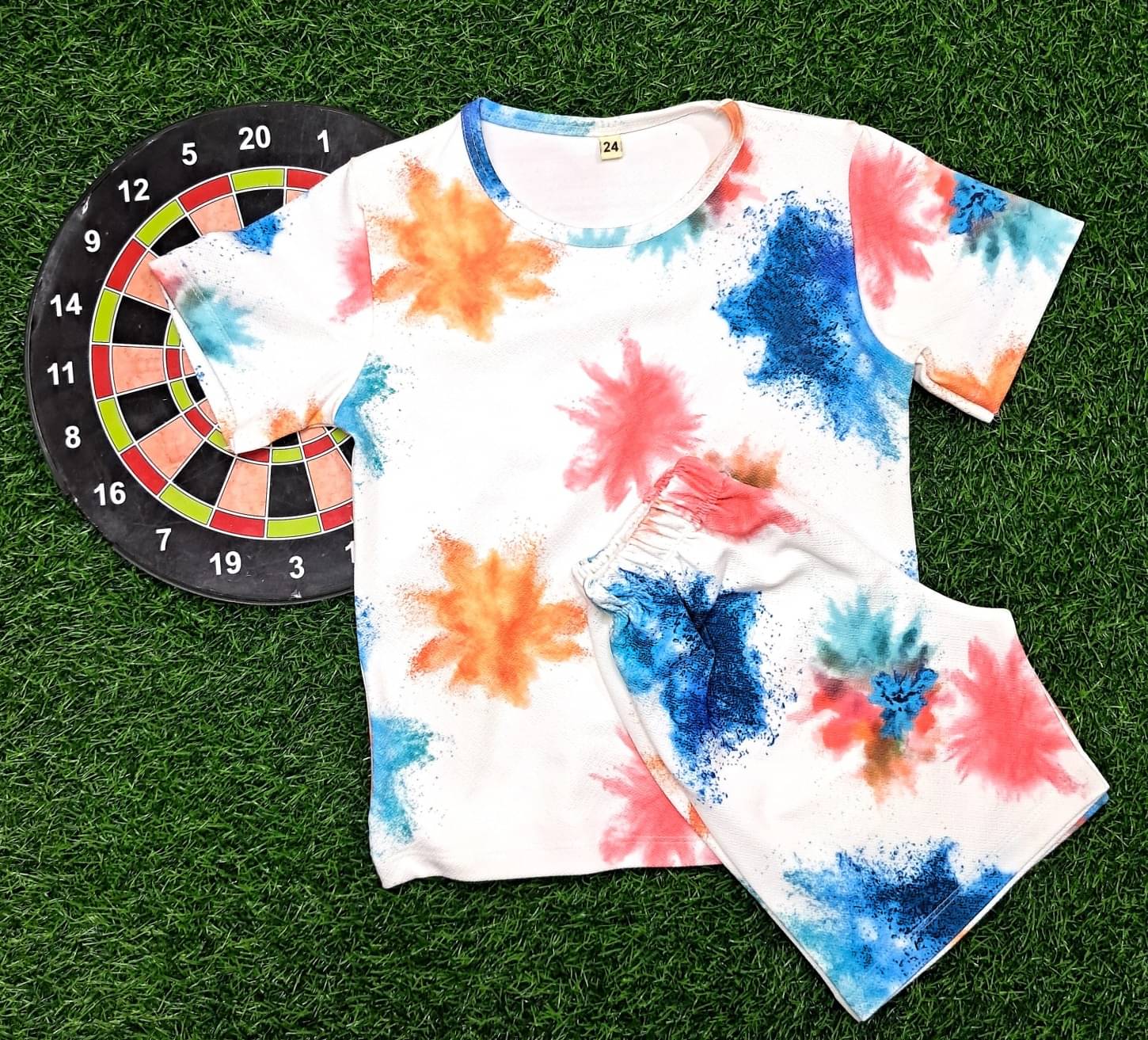     			s muktar garments Pack of 1 Baby Boys Cotton Blend T-Shirt & Shorts Set ( Multicolor )