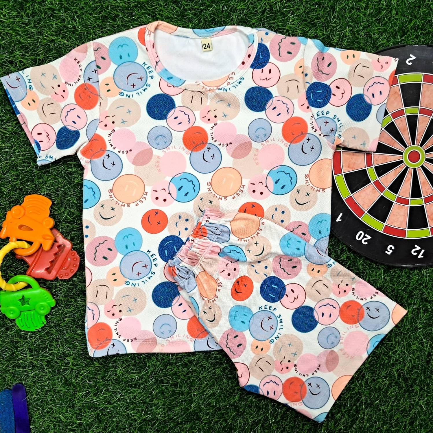     			s muktar garments Pack of 1 Baby Boys Cotton Blend T-Shirt & Shorts Set ( Multicolor )