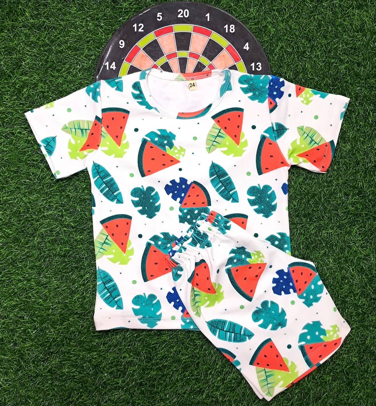     			s muktar garments Pack of 1 Baby Boys Cotton Blend T-Shirt & Shorts Set ( Multicolor )