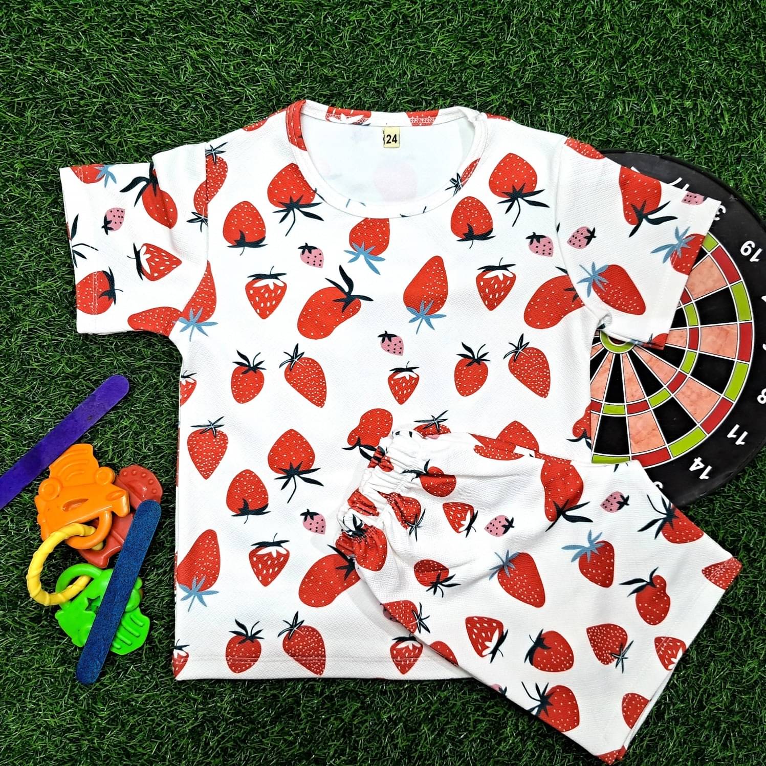 s muktar garments Pack of 1 Baby Boys Cotton Blend T-Shirt & Shorts Set ( Multicolor ) s muktar garments Pack of 1 Baby Boys Cotton Blend T-Shirt & Shorts Set ( Multicolor )