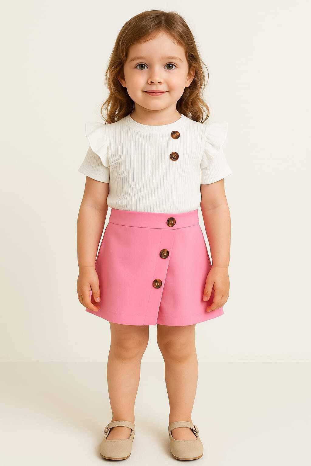     			ALL Pack of 1 Girls Lycra T-shirt & Pants ( White )