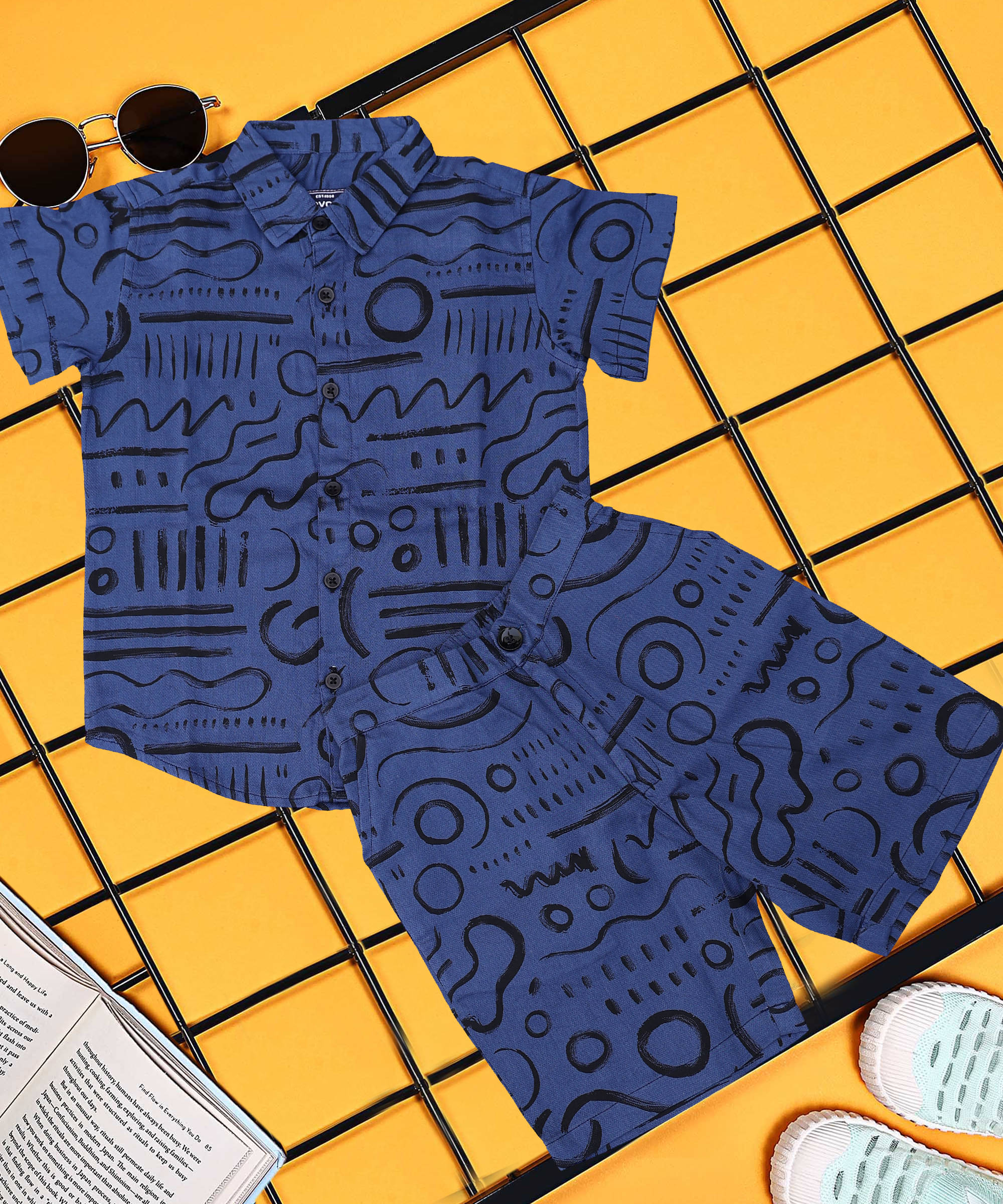     			ALY JOHN Pack of 1 Baby Boys Cotton T-Shirt & Shorts Set ( Multicolor 5 )