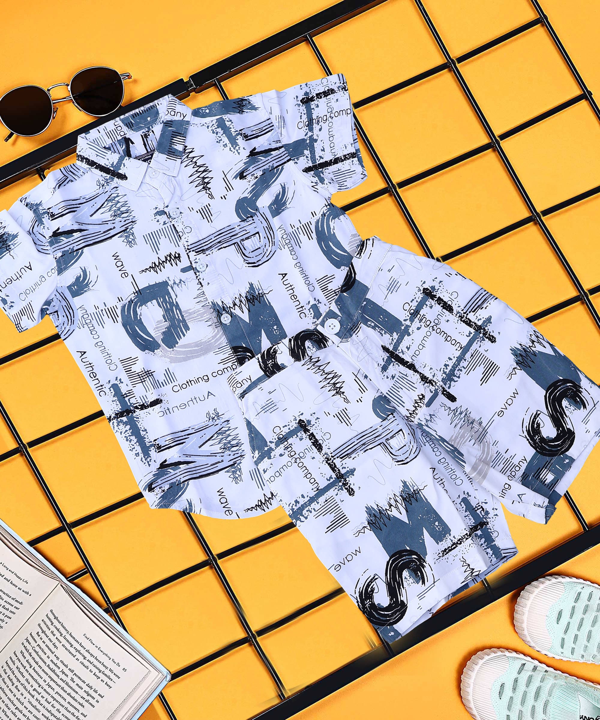     			ALY JOHN Pack of 1 Baby Boys Cotton T-Shirt & Shorts Set ( Multicolor 4 )