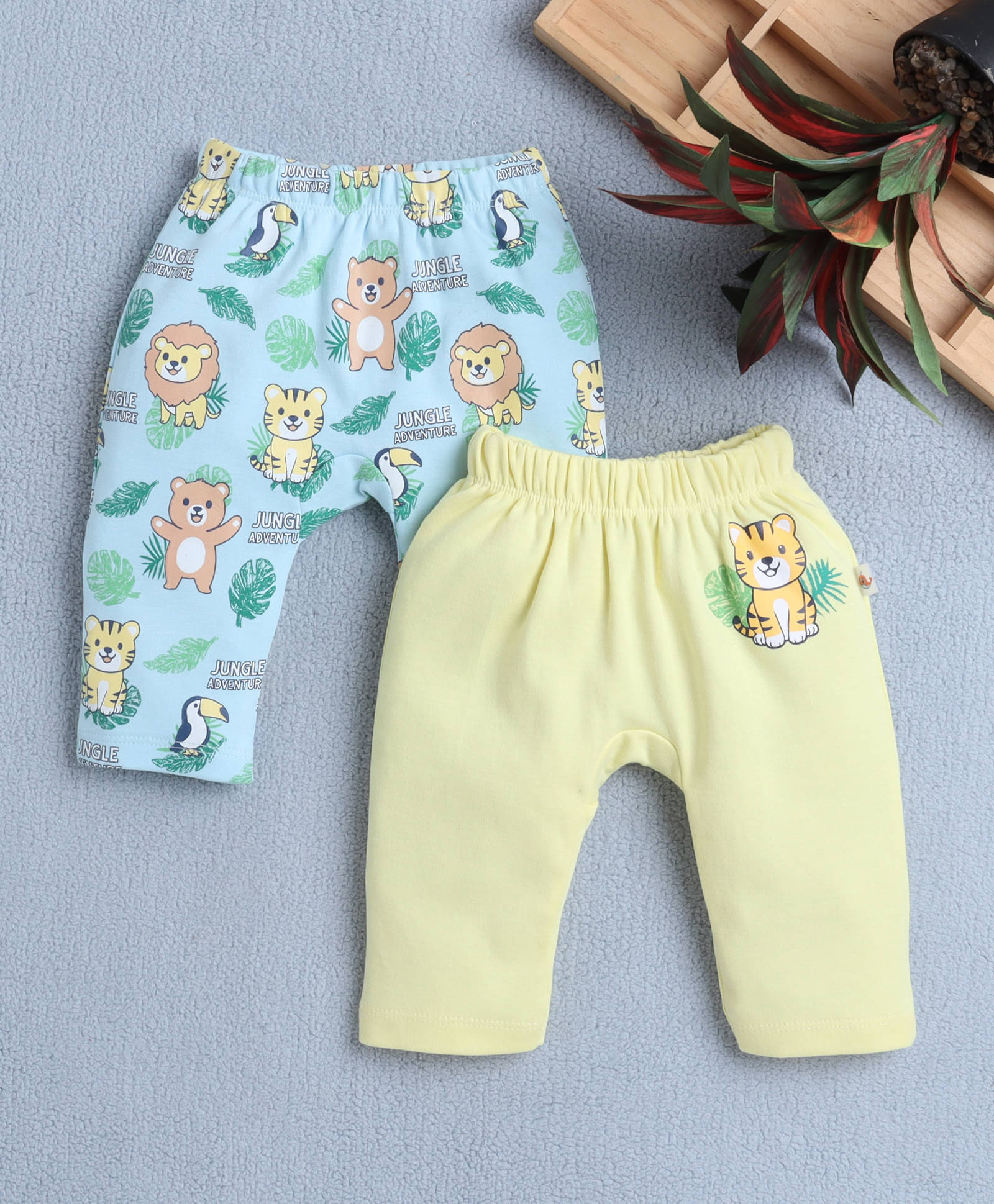     			BUMZEE Pack of 2 Baby Boys Cotton Pants ( Yellow )
