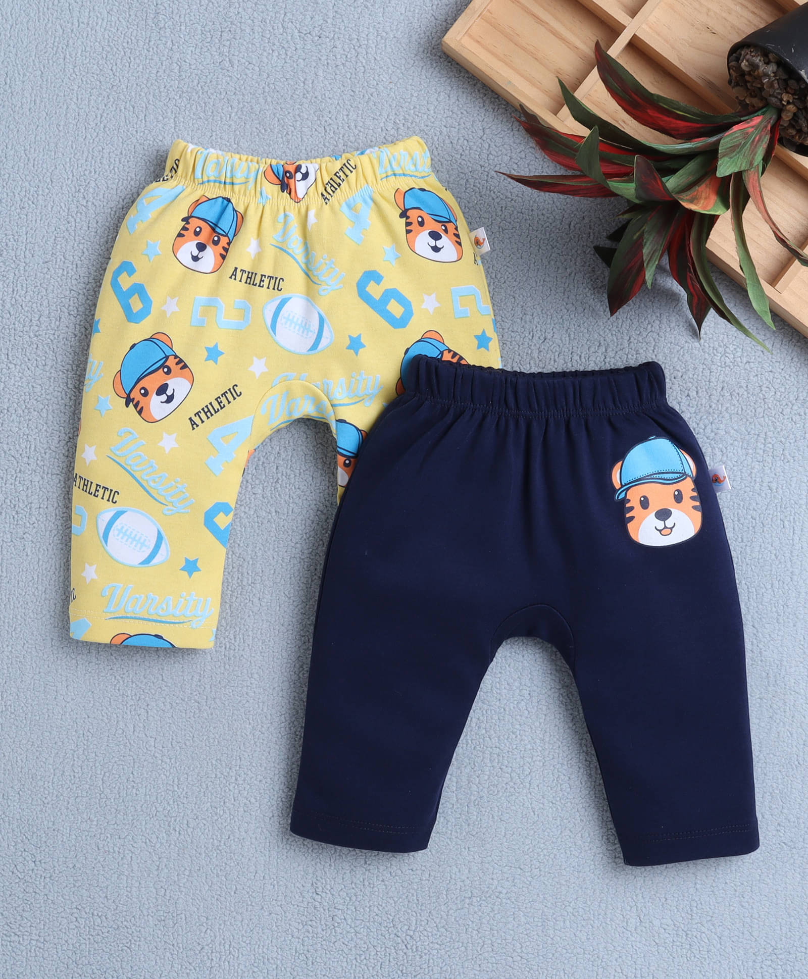 BUMZEE Pack of 2 Baby Boys Cotton Pants ( Navy )     			BUMZEE Pack of 2 Baby Boys Cotton Pants ( Navy )