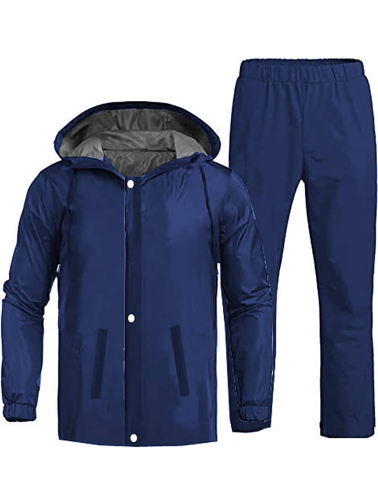 Apex Raincoat Mens Apex Blue Polyester Men's Raincoat Pack Of