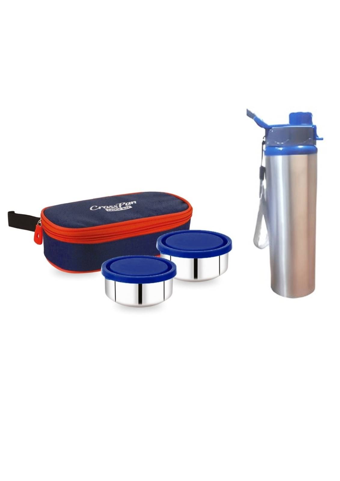 CrossPan ORRA FRESHMEAL + WATER BOTTLE Stainless Steel Lunch Box 2 - Container ( Pack of 1 ) CrossPan ORRA FRESHMEAL + WATER BOTTLE Stainless Steel Lunch Box 2 - Container ( Pack of 1 )