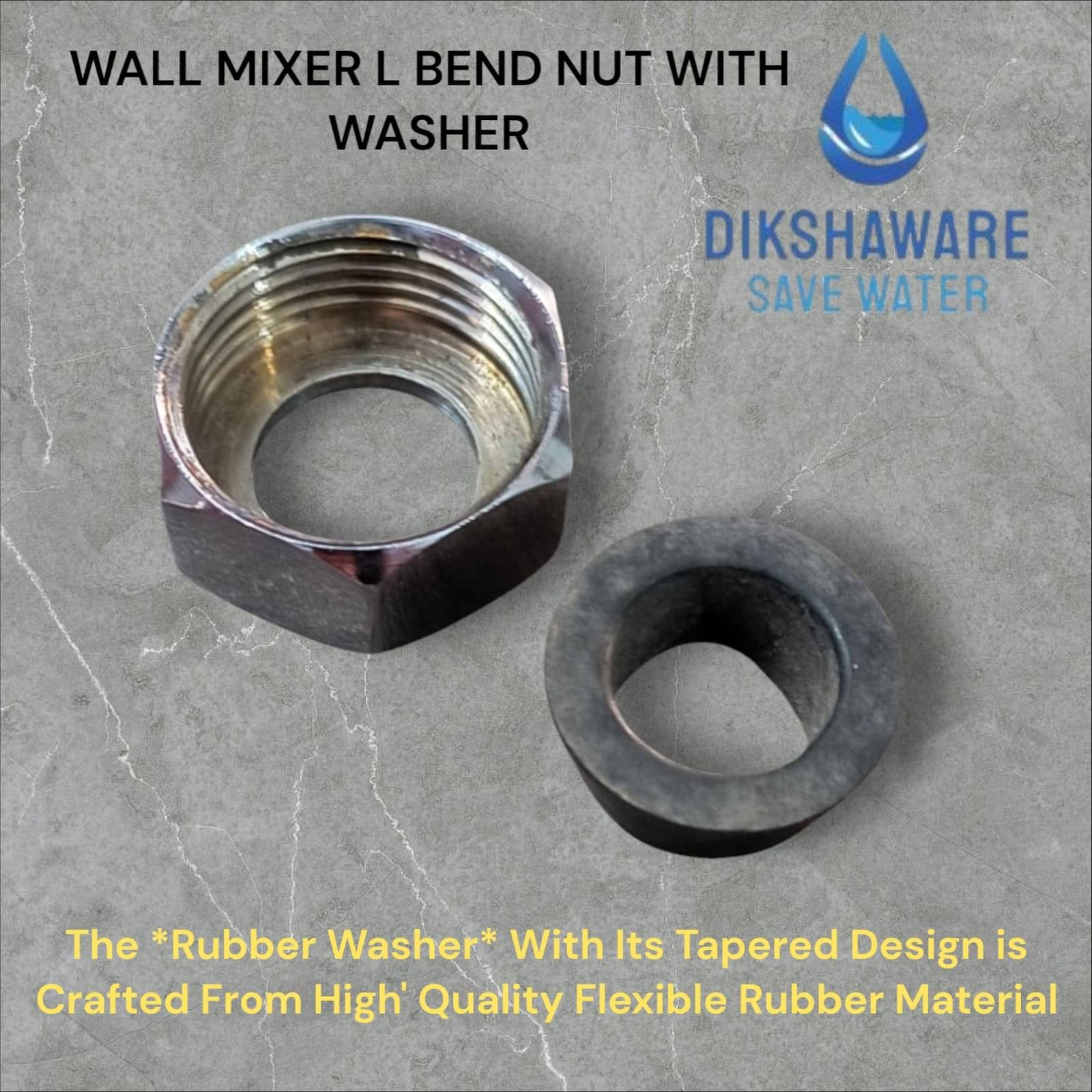     			Dikshaware Wall Mixer L Bend Nut With Waser Complete Set 3/4 inch
