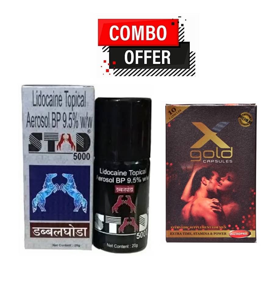 Dr. Chopra X Gold Capsule 10no.s & Double Stud 5000 Horse 20g Pack Of 1 Dr. Chopra X Gold Capsule 10no.s & Double Stud 5000 Horse 20g Pack Of 1