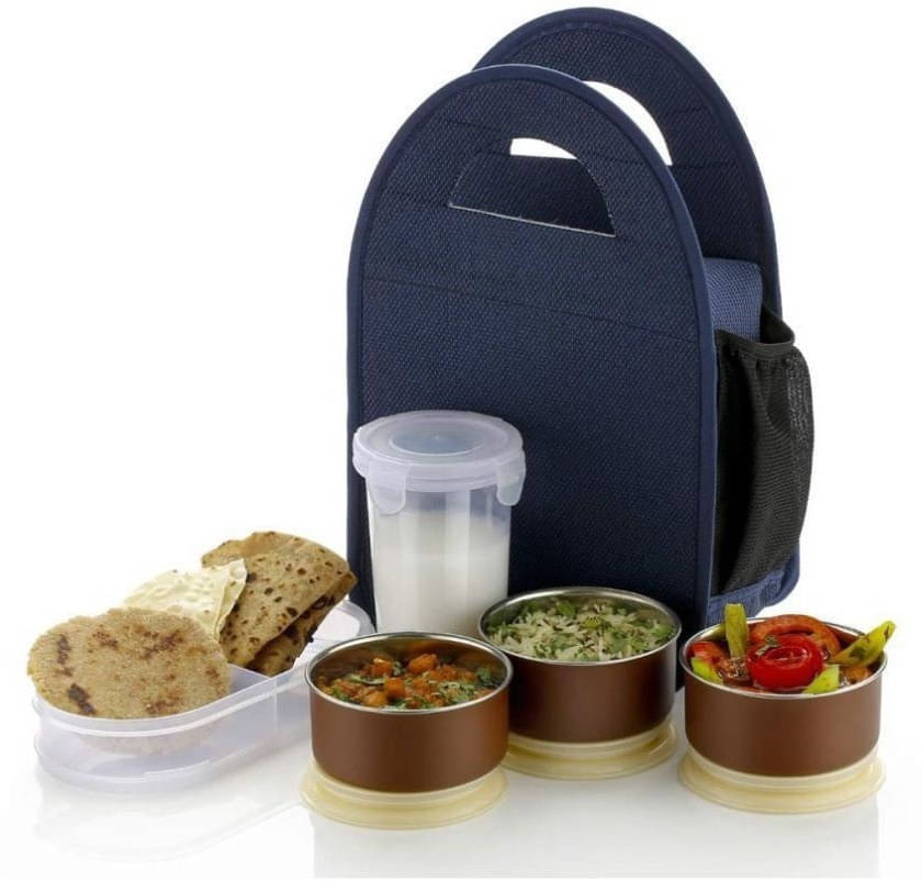 FITAZA Lunch Box 3Container Plastic Lunch Box 4 - Container ( Pack of 1 ) FITAZA Lunch Box 3Container Plastic Lunch Box 4 - Container ( Pack of 1 )
