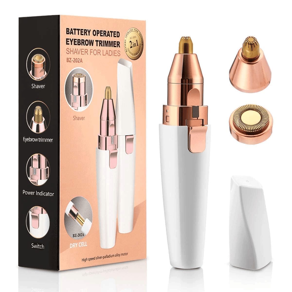     			Handa NA White Corded Eyebrow Trimmer With 45 minutes Runtime
