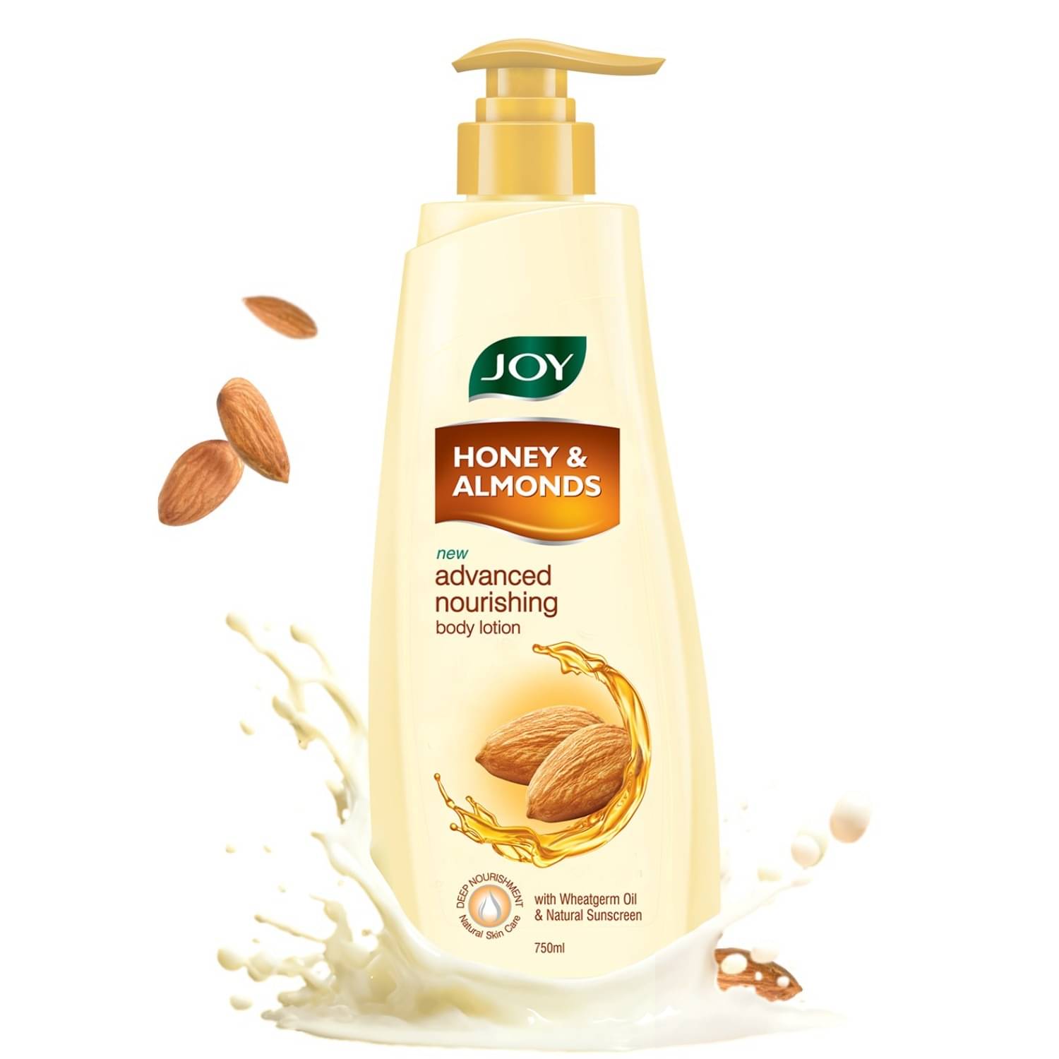     			Joy Honey & Almonds Nourishing Lightweight Body Lotion With Shea Butter Light Mositurisation For Summers 750ml (Pack of 1)