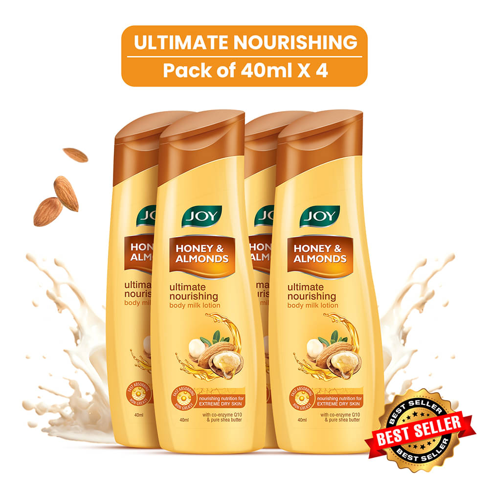 Joy Honey & Almonds Pocket Sized Lotion with Shea butter & Vitamin E 40ml each (Pack of 4) Joy Honey & Almonds Pocket Sized Lotion with Shea butter & Vitamin E 40ml each (Pack of 4)
