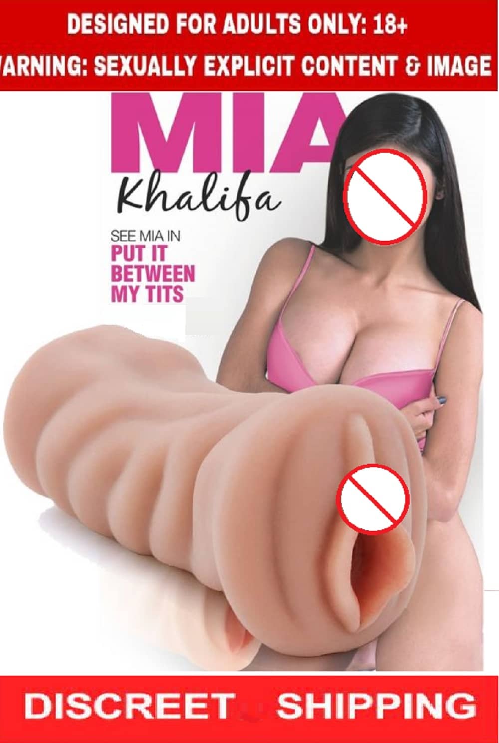 KamYog  MIA KHALIFA MALE POCKET PUSSY MASTURBATOR CUP WITH FREE LUBE-U.S.A