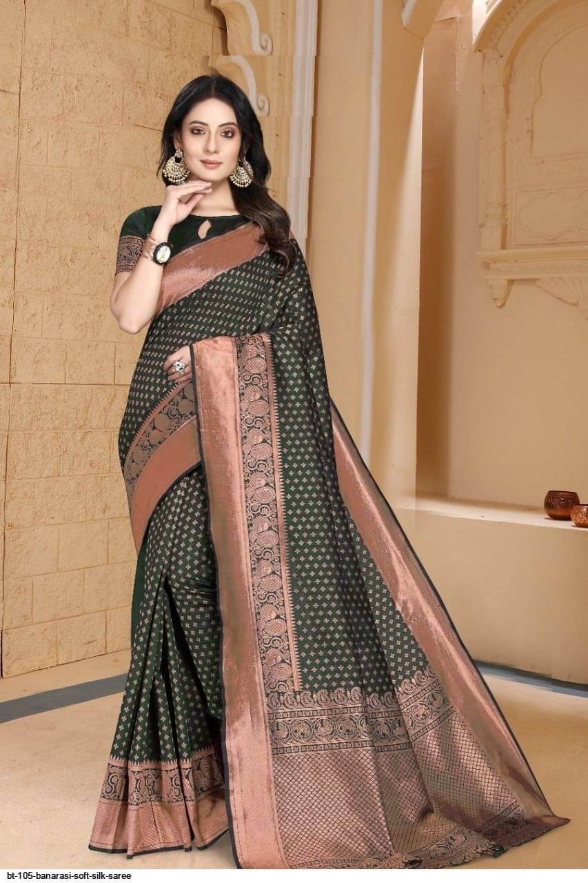 Keyura Jacquard Woven Banarasi saree With Unstitched Blouse Piece ( Green ) Keyura Jacquard Woven Banarasi saree With Unstitched Blouse Piece ( Green )