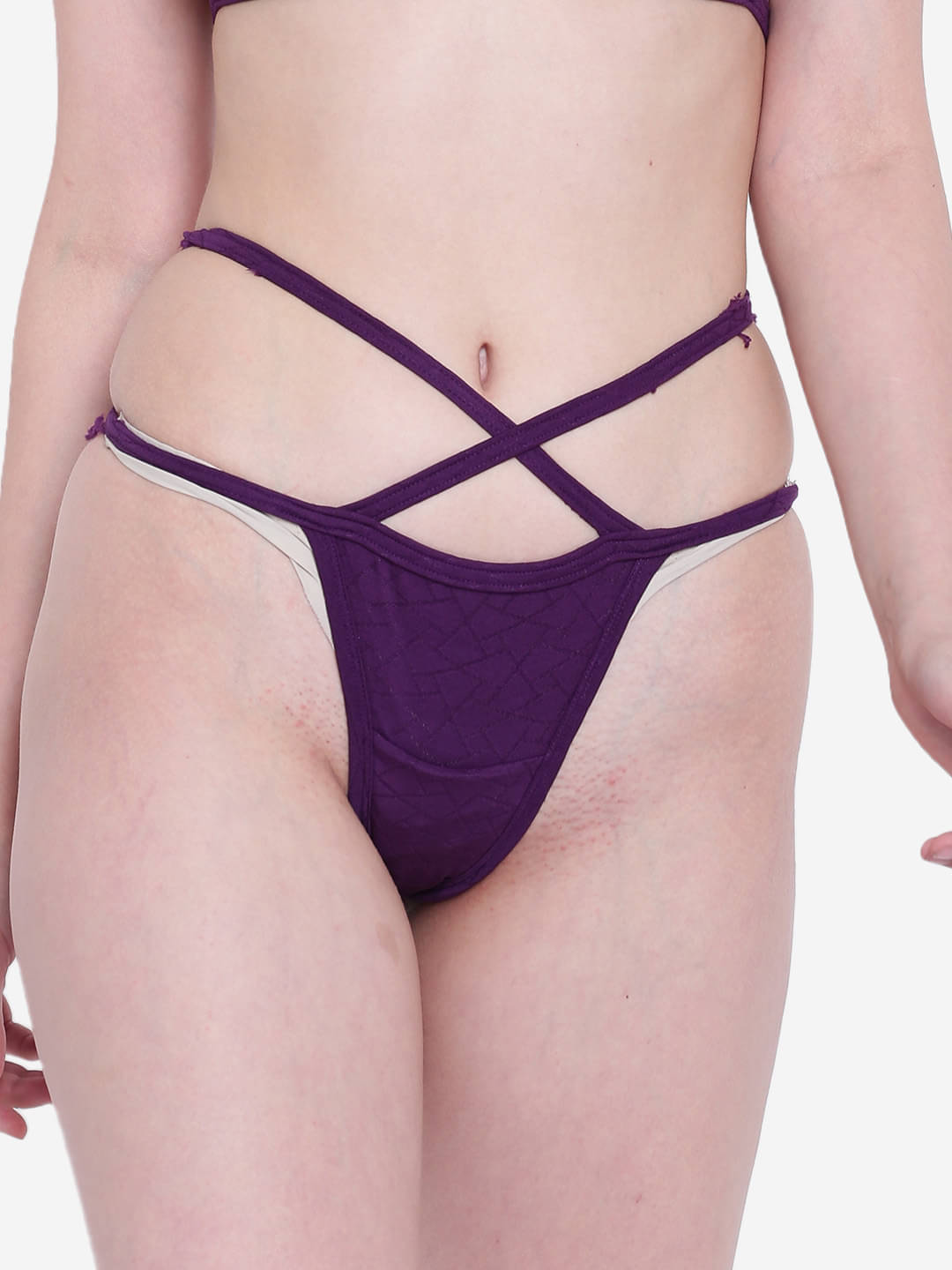 La Intimo Pack of 1 Polyester Thongs For Women ( Purple ) La Intimo Pack of 1 Polyester Thongs For Women ( Purple )