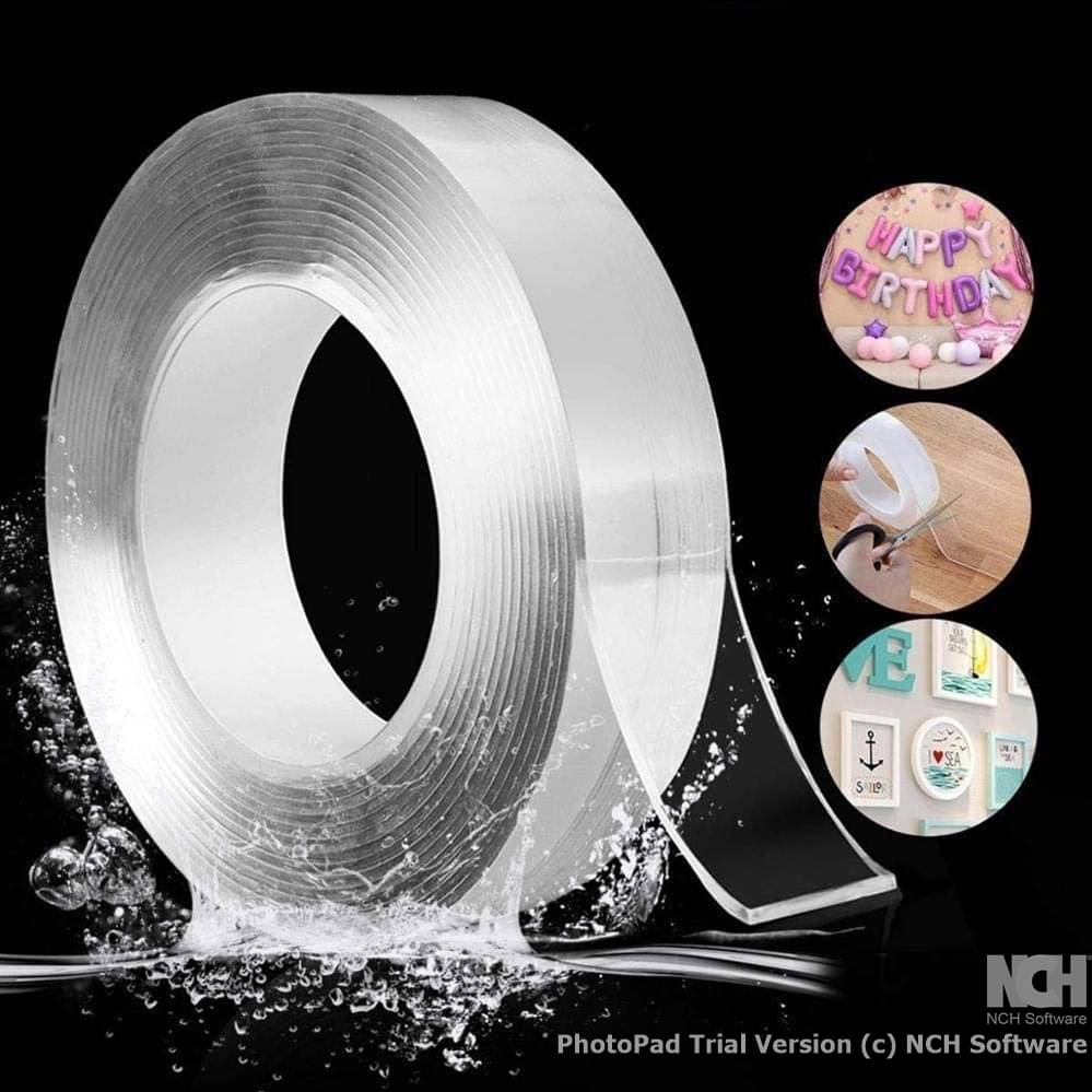     			Lakkad Transparent Double Sided Nano Tape ( Pack of 1 )