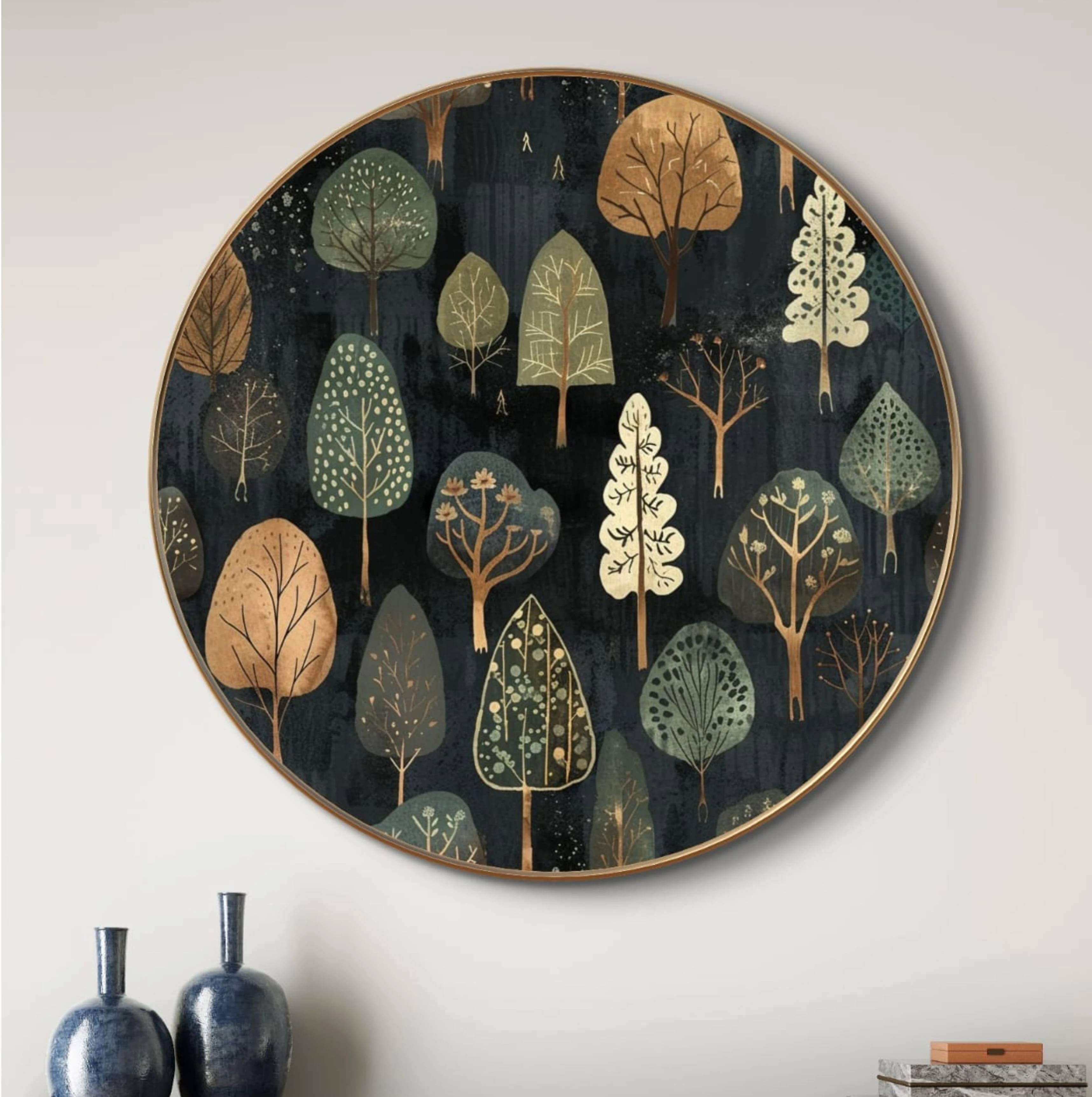 Livin'luxe paintings modern art Tree Premium Sparkle lamination Golden Slim Frame 40 cm x 40 cm Large Size     			Livin'luxe paintings modern art Tree Premium Sparkle lamination Golden Slim Frame 40 cm x 40 cm Large Size