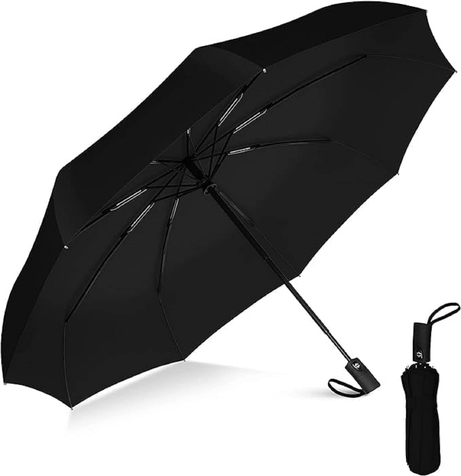 MASOX STORE Black 1 Fold Umbrella MASOX STORE Black 1 Fold Umbrella
