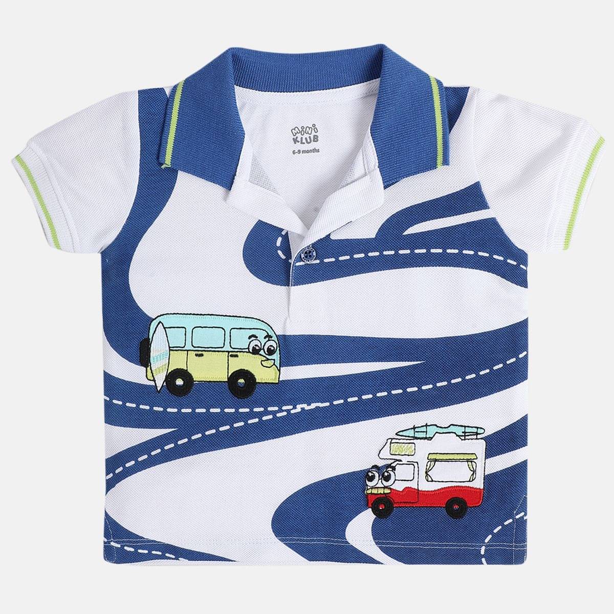     			MINI KLUB Pack of 1 Baby Boys Cotton Polo T-Shirt ( White )
