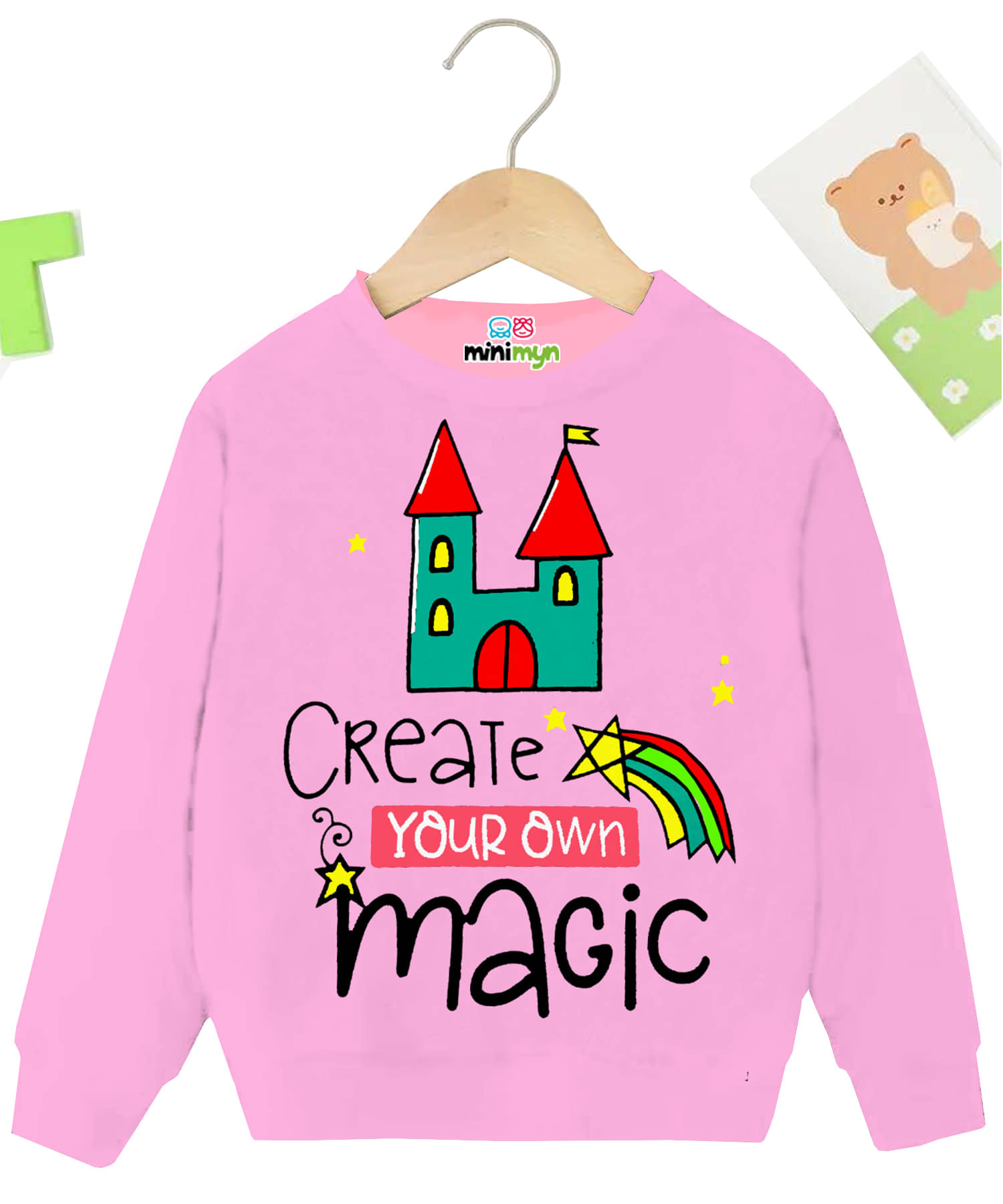     			MINI MYN Pack of 1 Boys Woollen Sweatshirt ( Pink )
