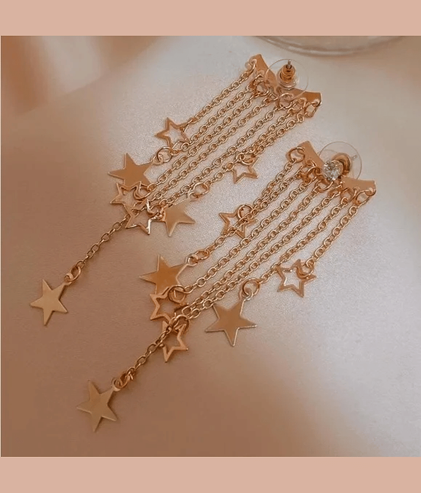 PUJVI Golden Jhumki Earrings ( Pack of 1 ) - Earrings | Buy online on ZillyBuy