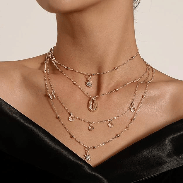 PUJVI Golden Pendant ( Pack of 1 )