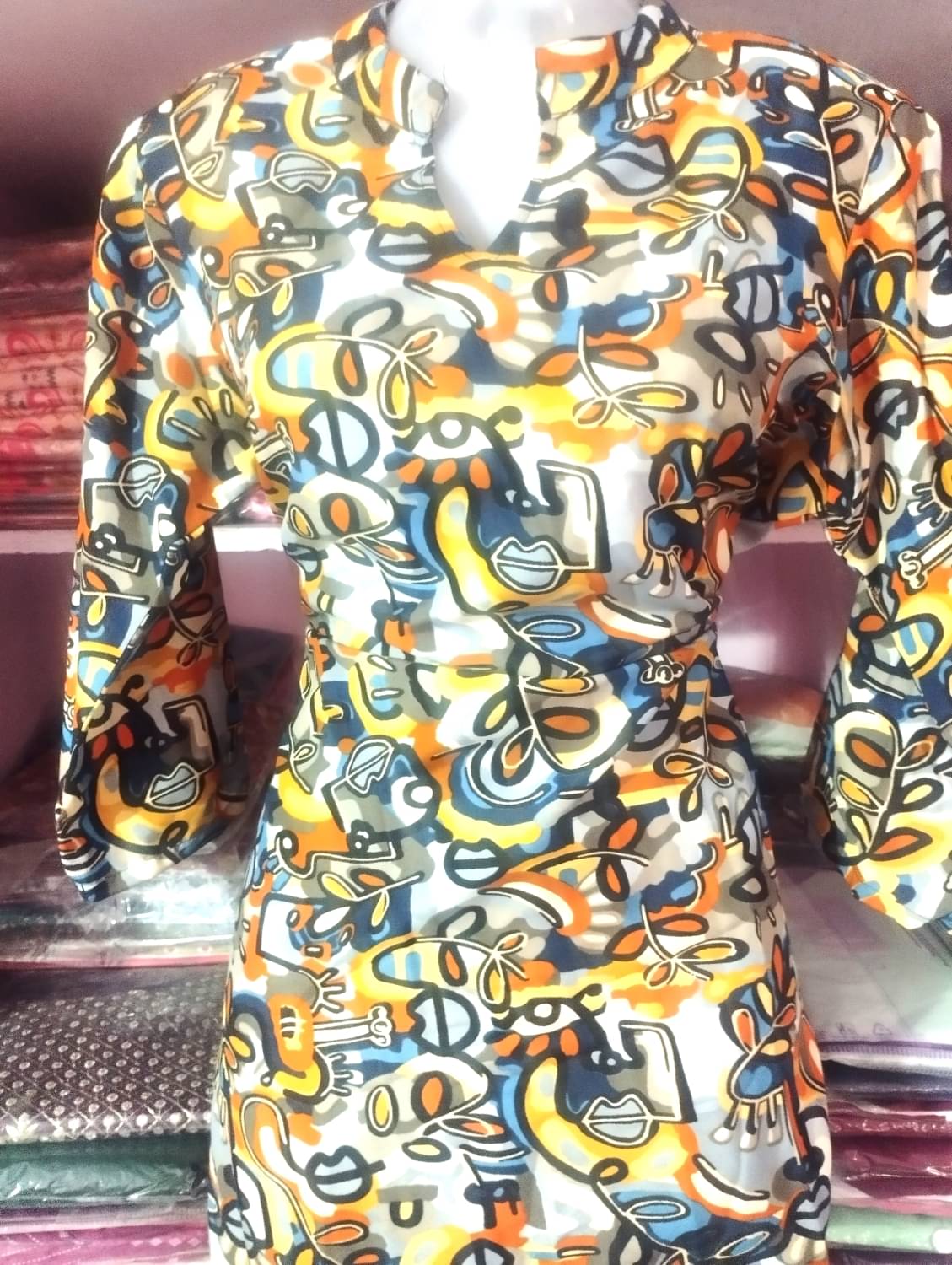 Rv fashion Women's Rayon A-Line Top ( Multi Color ) Rv fashion Women's Rayon A-Line Top ( Multi Color )