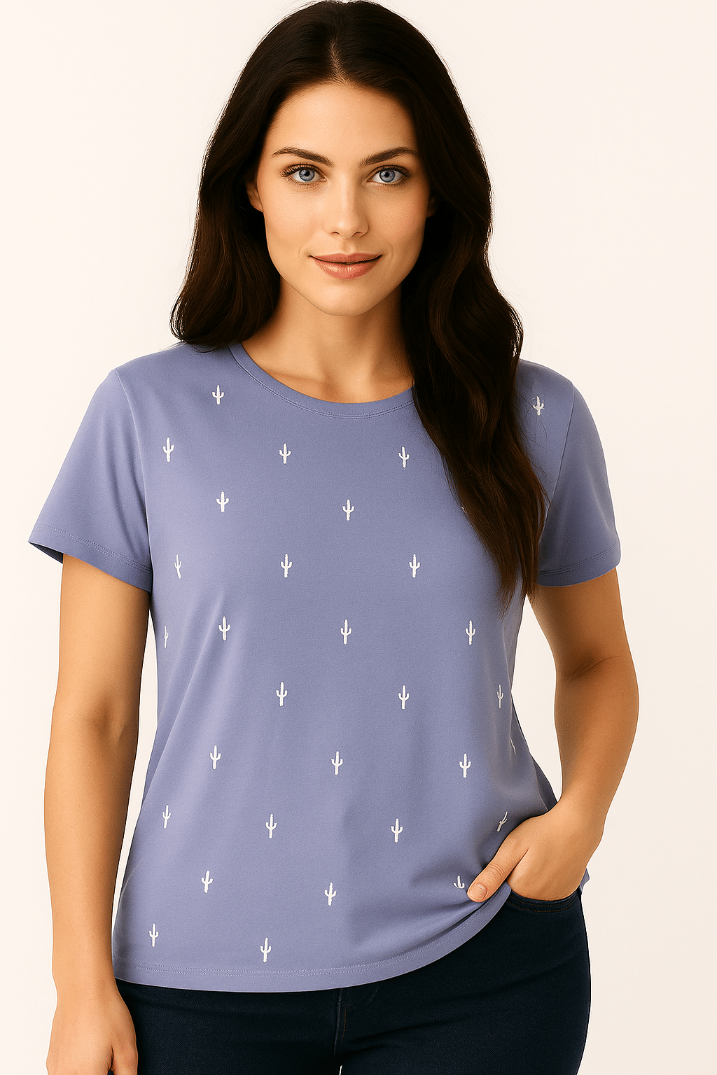 SF 33 Women Cotton Blend Printed Oversized Fit Round Neck T-Shirt ( Lavender ) SF 33 Women Cotton Blend Printed Oversized Fit Round Neck T-Shirt ( Lavender )